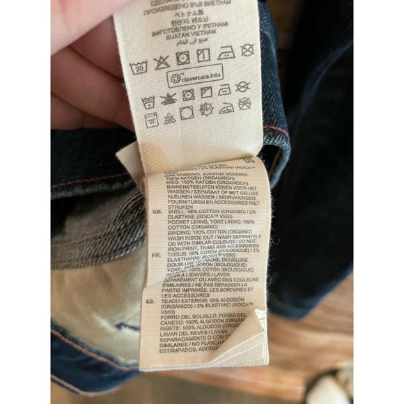 NEW G Star Raw Denim Jacket Medium Arc 3D Slim Blue Indigo Dye - Picture 5 of 6